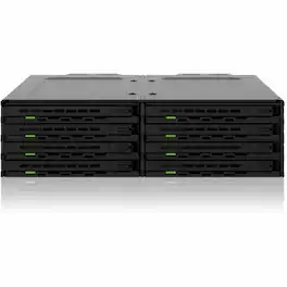 Icy Dock - ExpressCage MB038SP-B Drive Enclosure for 5.25" SATA/600, 12Gb/s SAS Rack-mountable - Black - Hot Swappable