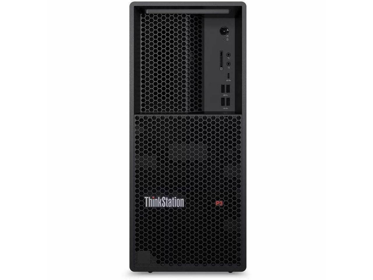 Alt View 4. Lenovo - Lenovo ThinkStation P3 Gen 2 30HT0053US Workstation - 1 x Intel Core Ultra 7 265 - vPro Technology - 16 GB - 512 GB SSD - Black.
