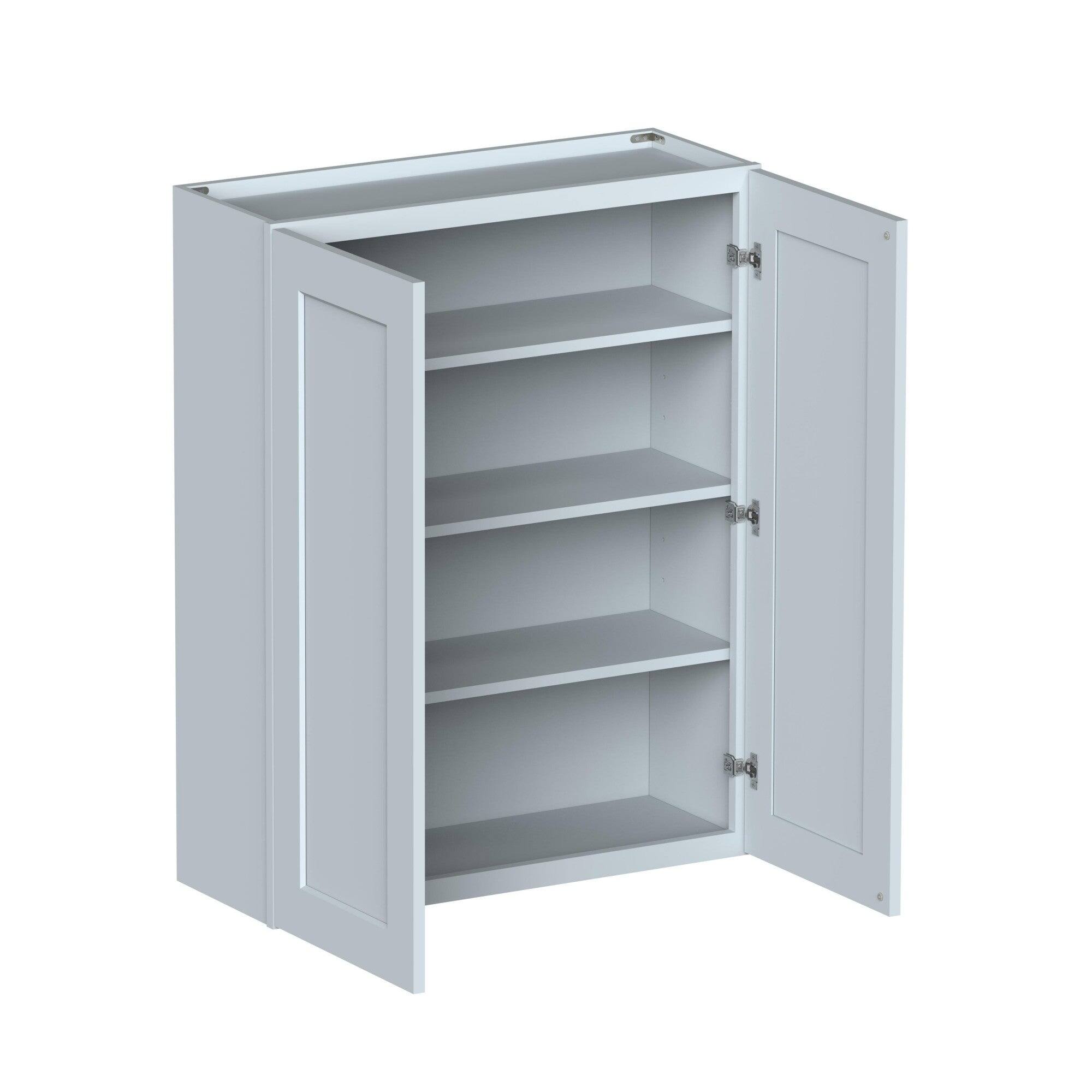 Alt View 2. Boyel Living - 33in.W x12in.D x42in.H WALL CABINET Fully assembled Cabinet With Two HDF Doors - Gray.