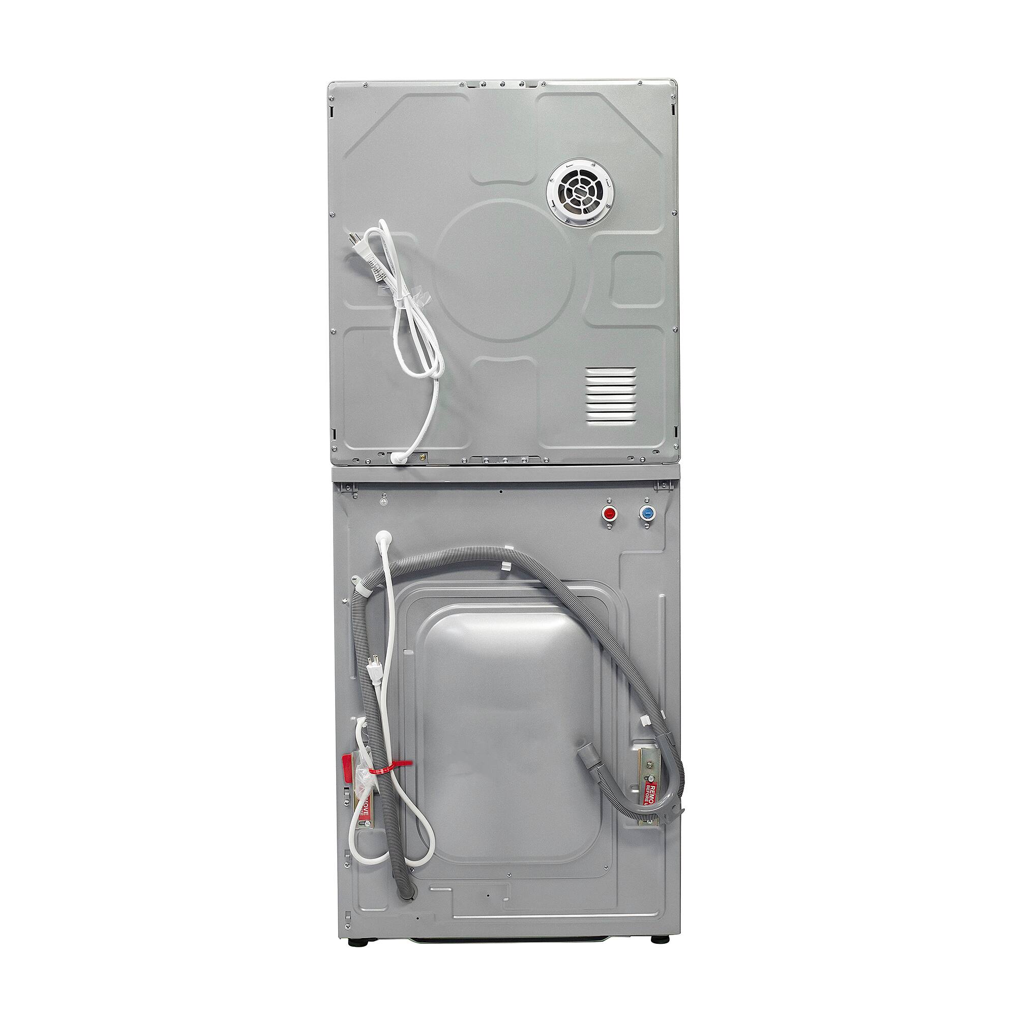 Alt View 6. Equator - Equator PREMIUM PET EW 826 1.6 cu ft. Compact Stackable Washer + ED 852 3.5 cu ft. Electric Dryer Vented w/Sensor 110 V - Silver.