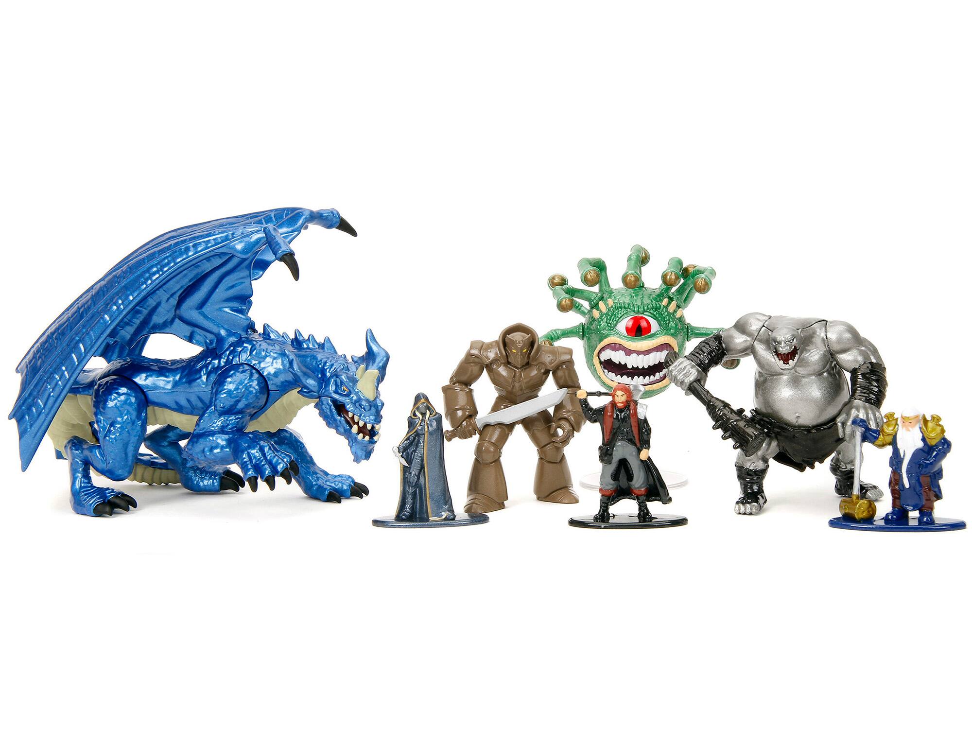 Angle. Jada - "Dungeons and Dragons" Set of 7 Diecast Figures by Jada - Multicolor.