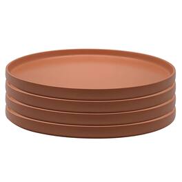 Zulay Kitchen - Rim Dinner Plate - Set of 4 - Terracotta