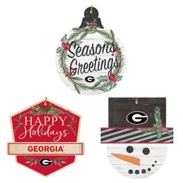 Jardine - Georgia Bulldogs Ornament Bundle - White