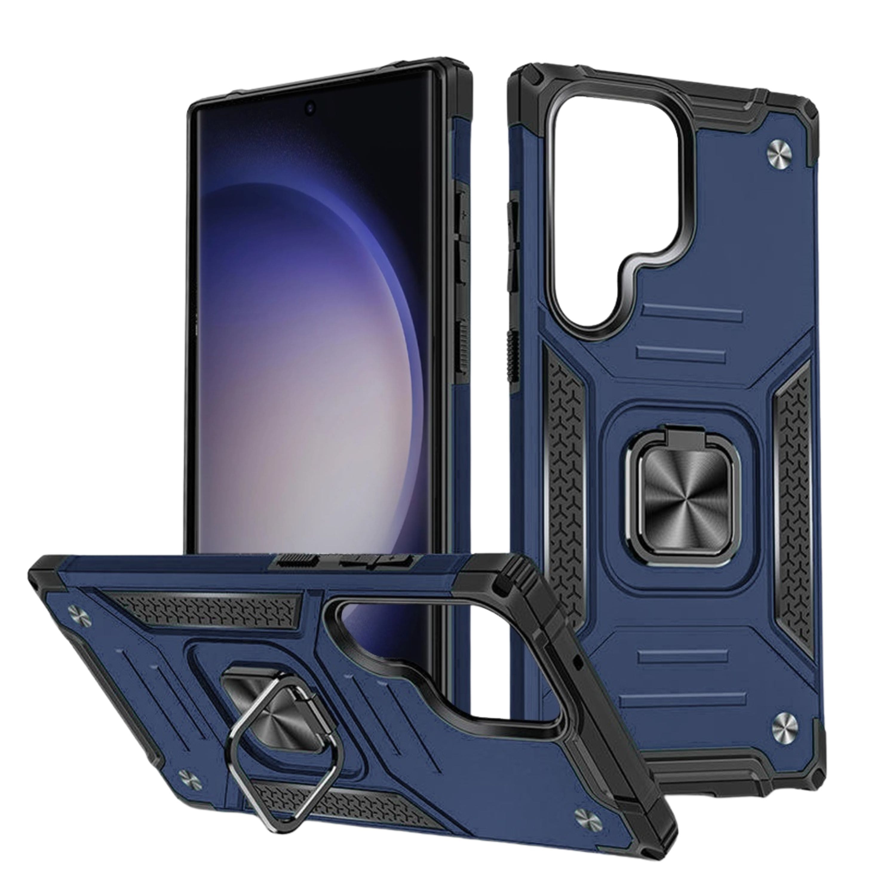 Kitcheniva - Shockproof Magnetic Kickstand Phone Case For Samsung Galaxy S24+ Plus - Blue price history on PriceWatchPro