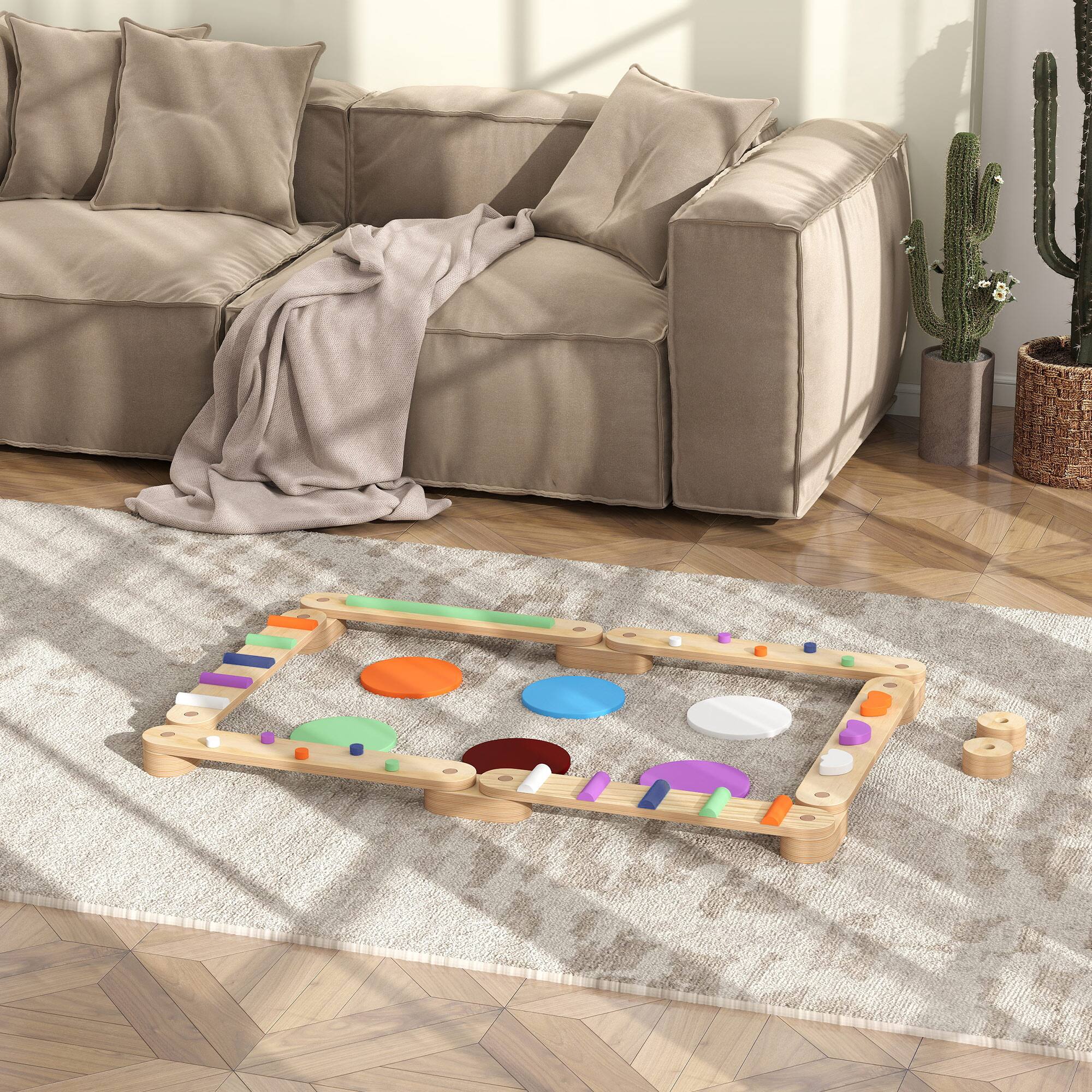 Alt View 1. Qaba - Balance Beam - Multicolor.