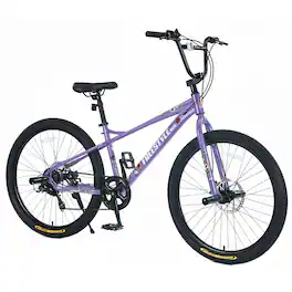 Anysun - Kids Bike Double Disc Brakes 26 Inch Children's Bicycle for Boys Girls Age 12+ Years - Purple