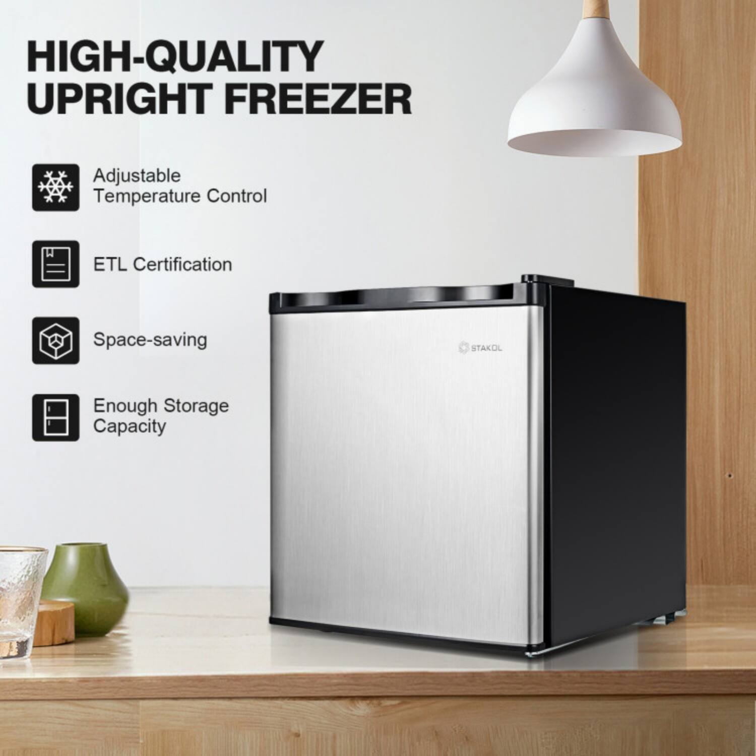 HIGH-QUALITY UPRIGHT FREEZER

- Adjustable Temperature Control
- ETL Certification
- Space-saving
- Enough Storage Capacity