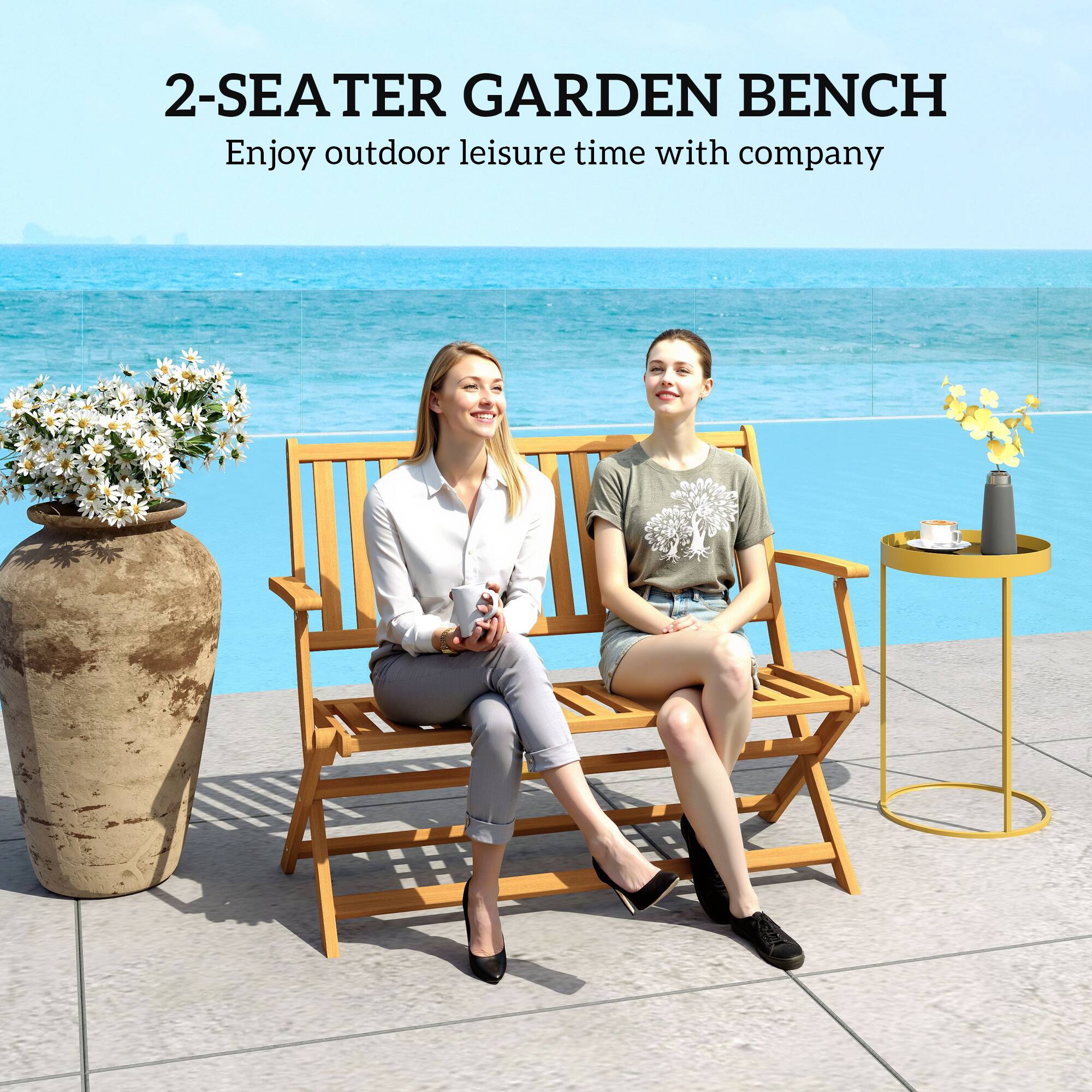 2-SEATER GARDEN BENCH
Enjoy outdoor leisure time with company