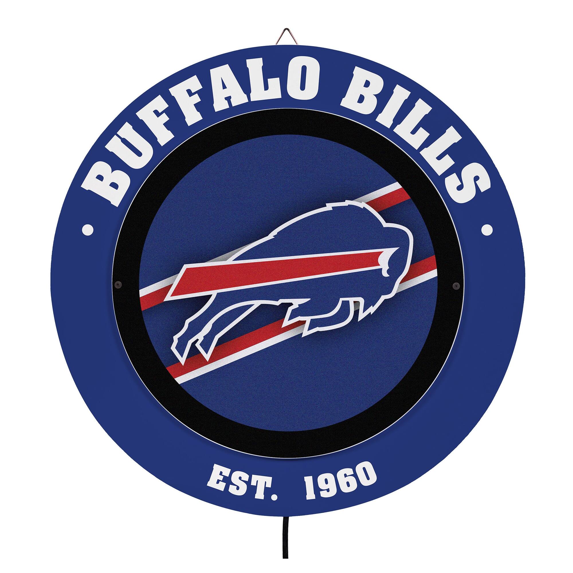 Buffalo Bills 15" LED Round Metal Lit Wall Sign