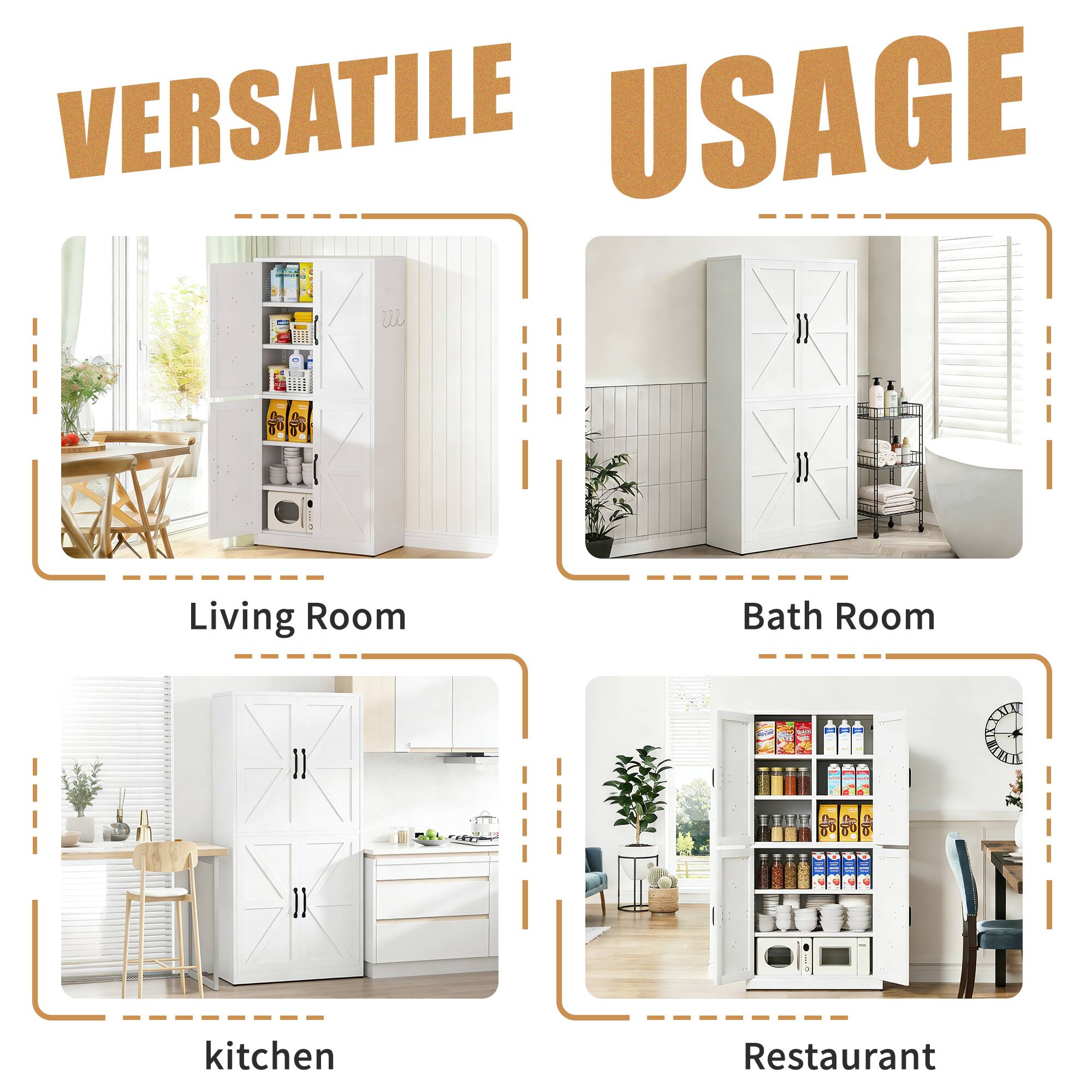 VERSATILE USAGE

1) Living Room
2) Bath Room
3) kitchen
4) Restaurant