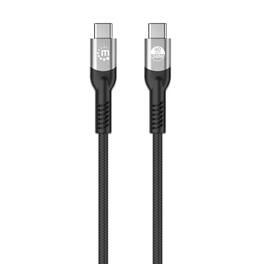 Manhattan - 356374 Usb4/thunderbolt 4 Type-c 40-gbps 8k Video And 240-watt Epr Charging Cable, Pd 3.1 - Black