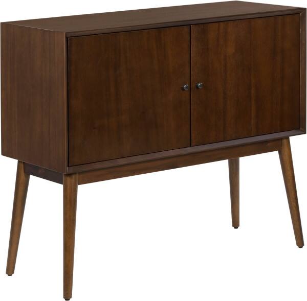 Back. Adore Decor - Adore Decor Brookline 2 Door Storage Cabinet, Walnut Brown - Walnut Brown.