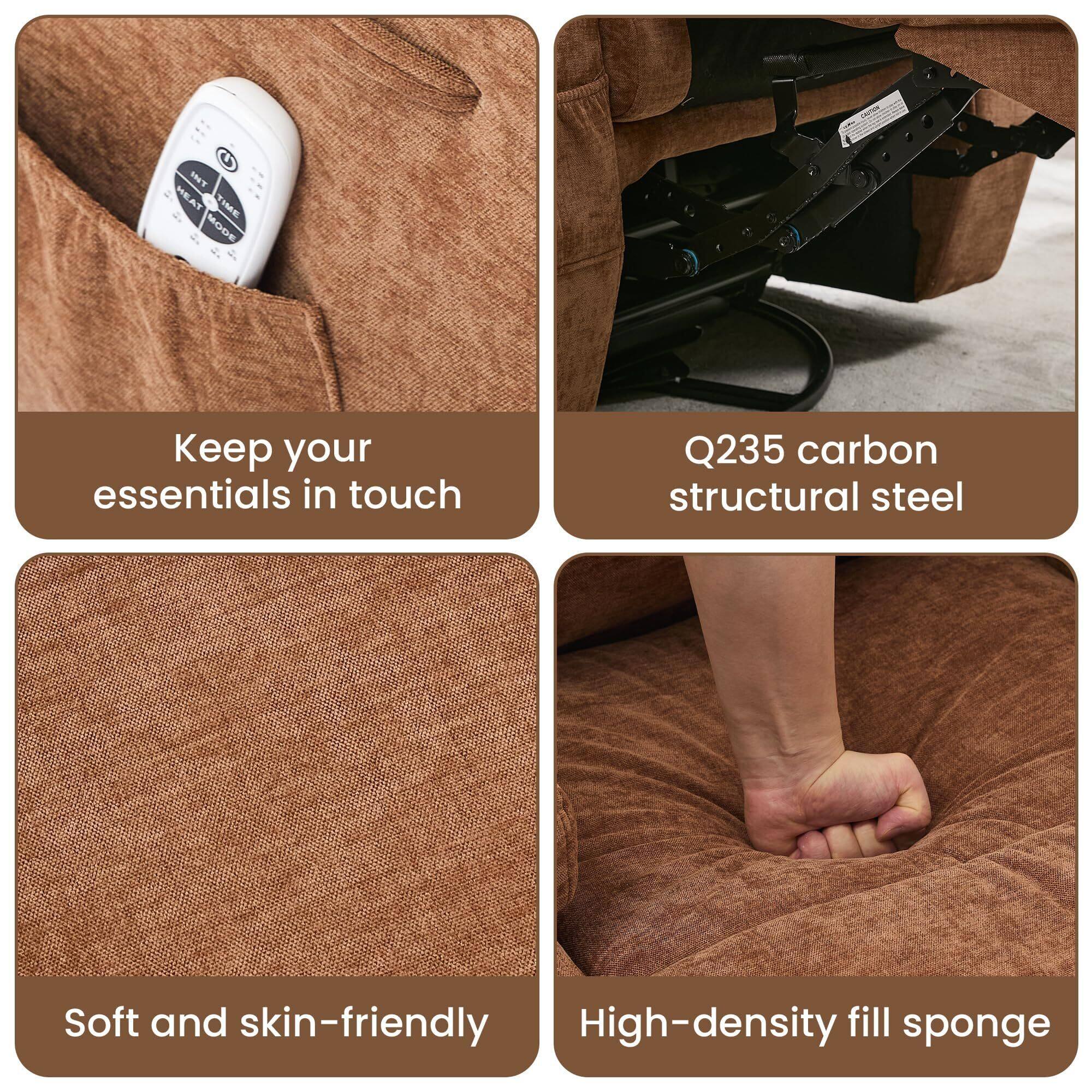 - Keep your essentials in touch
- Q235 carbon structural steel
- Soft and skin-friendly
- High-density fill sponge