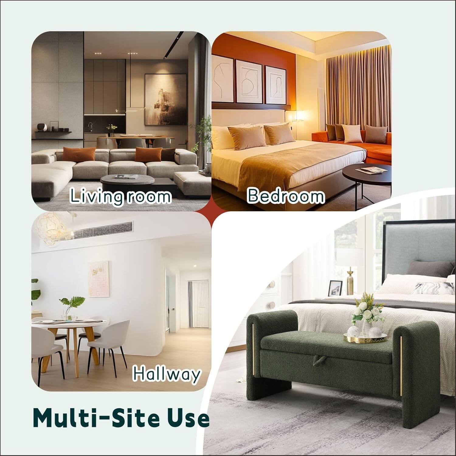 Living room  
Bedroom  
Hallway  

Multi-Site Use