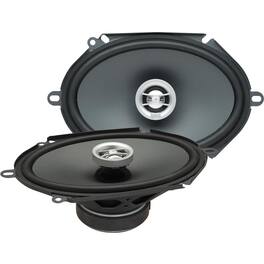 Powerbass - OE-682 - 6x8" Coaxial Speakers 2-Ohm - Pair - Black/Gray