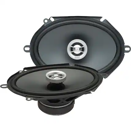 Front. Powerbass - PowerBass OE-682 - 6x8" Coaxial Speakers 2-Ohm - Pair - Black/Gray.