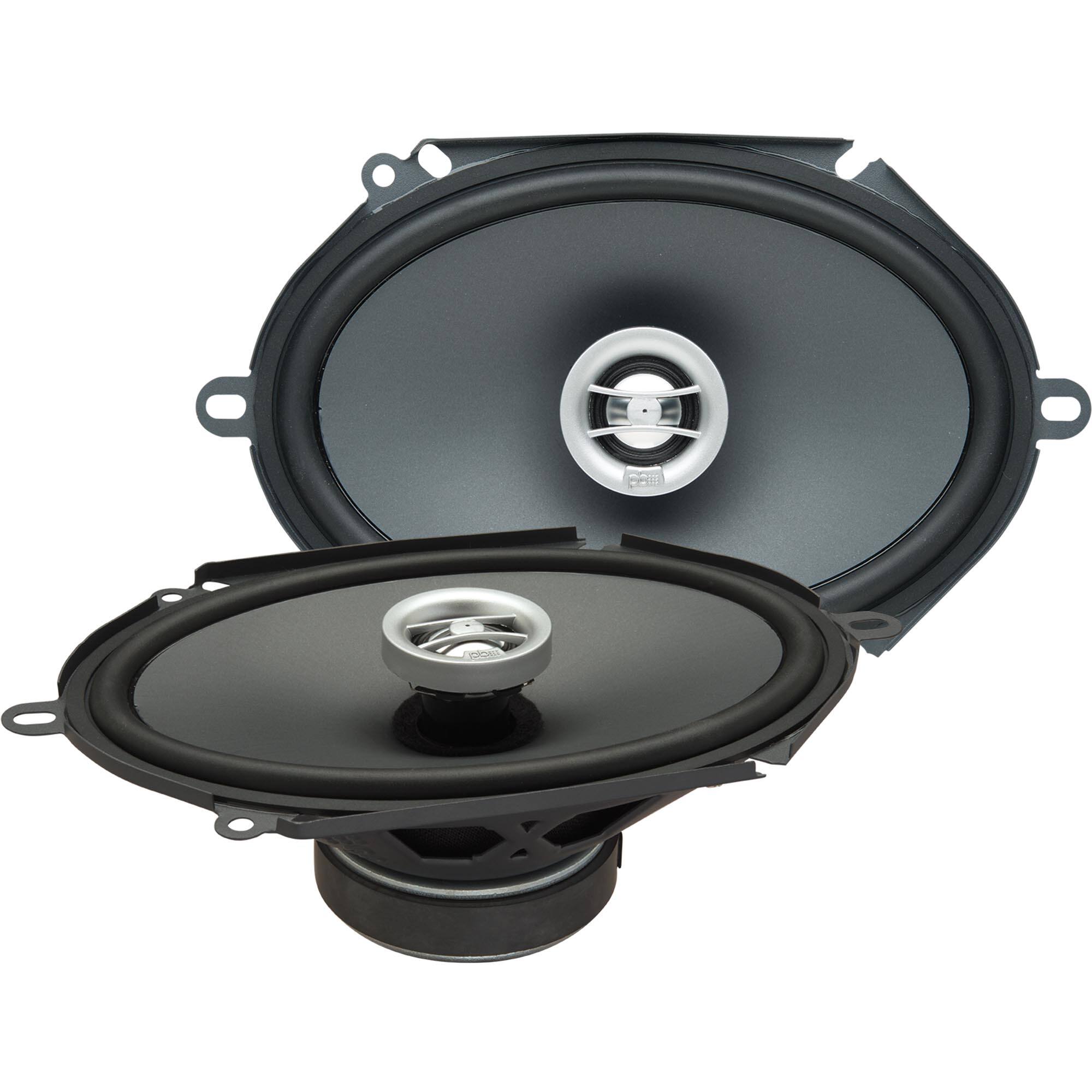 Front. Powerbass - PowerBass OE-682 - 6x8" Coaxial Speakers 2-Ohm - Pair - Black/Gray.