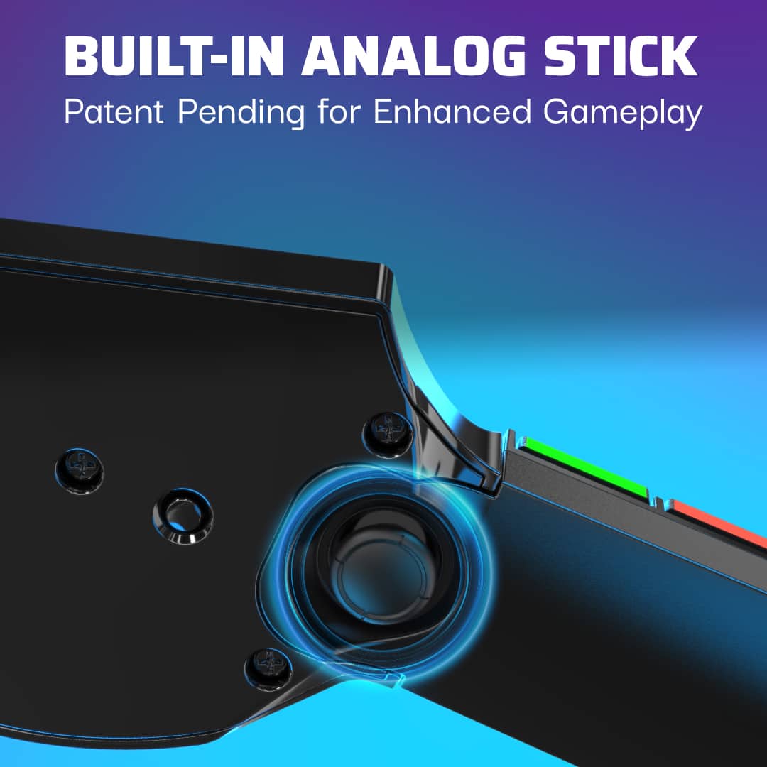 Built-in Analog Stick Patent Pending for Enhanced Gameplay