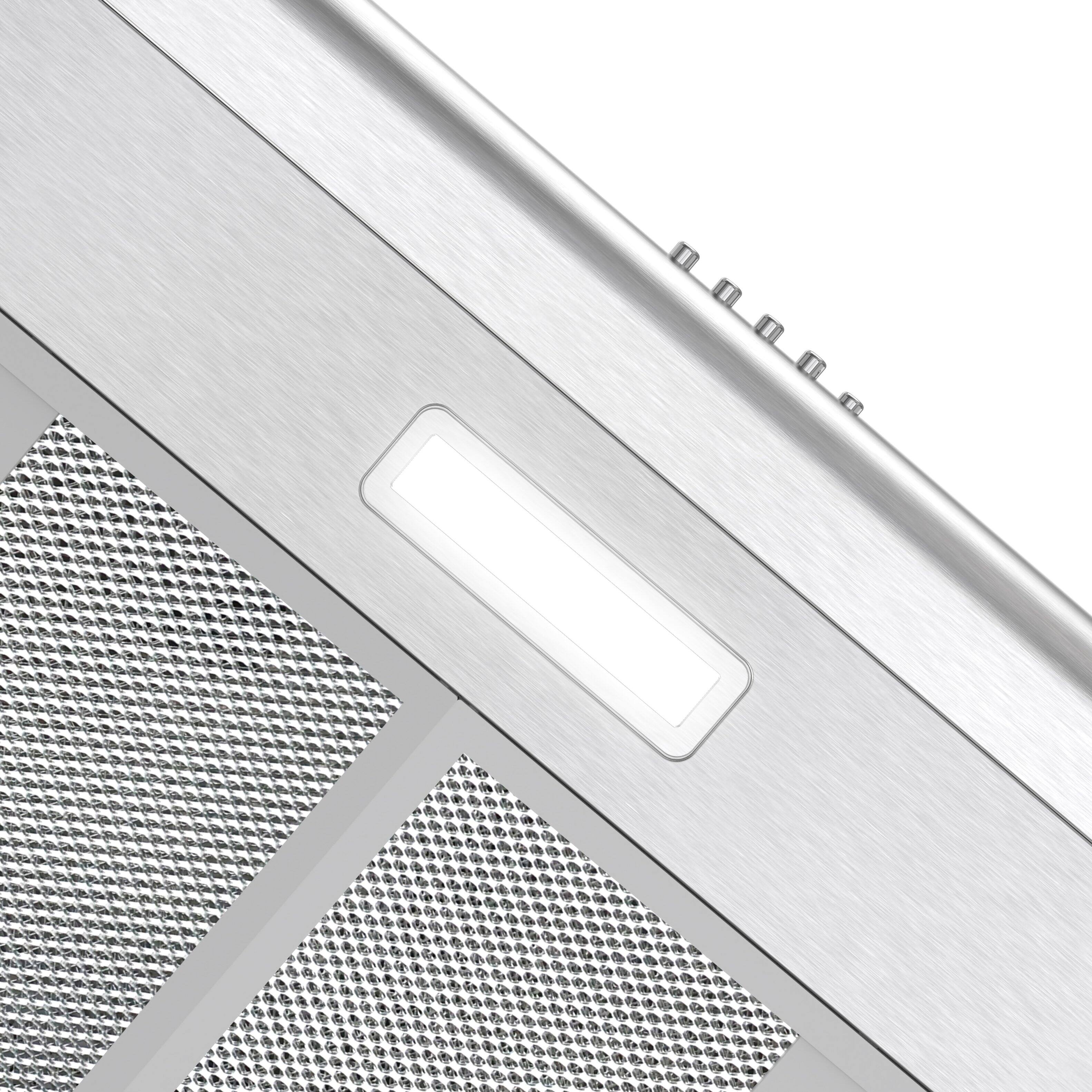 Alt View 8. Streamline - 36 in. Chieti Ducted Undermount 80 CFM Range Hood, Mesh Filters, Push Button Control, LED Light - Brushed Stainless Steel.