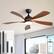 Front. Sofucor - 52 Inch Smart Ceiling Fans with Lights & Remote Modern Bedroom Alexa High CFM Farmhouse Ceiling Fan With 3 Downrods - Black Deep Brown - 1 Pack.