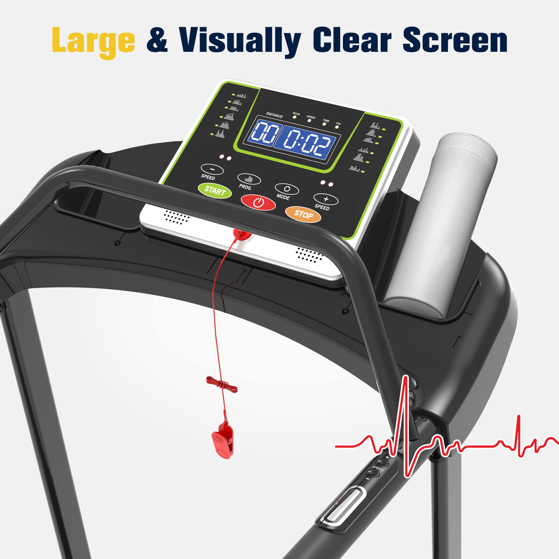 Large & Visually Clear Screen

M 20 INSTANTE - - - Mu u 00 0:02 A
SPEED PROG START MODE + SPEED STOP