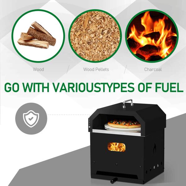 Wood, Wood Pellets, Charcoal

GO WITH VARIOUS TYPES OF FUEL