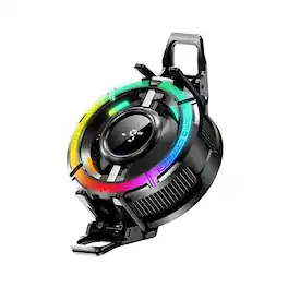 Topteng - MagSafe & Clip-on Phone Cooler with Digital Display - AI Smart Cooling, RGB Lights, 15W for Gaming - Black