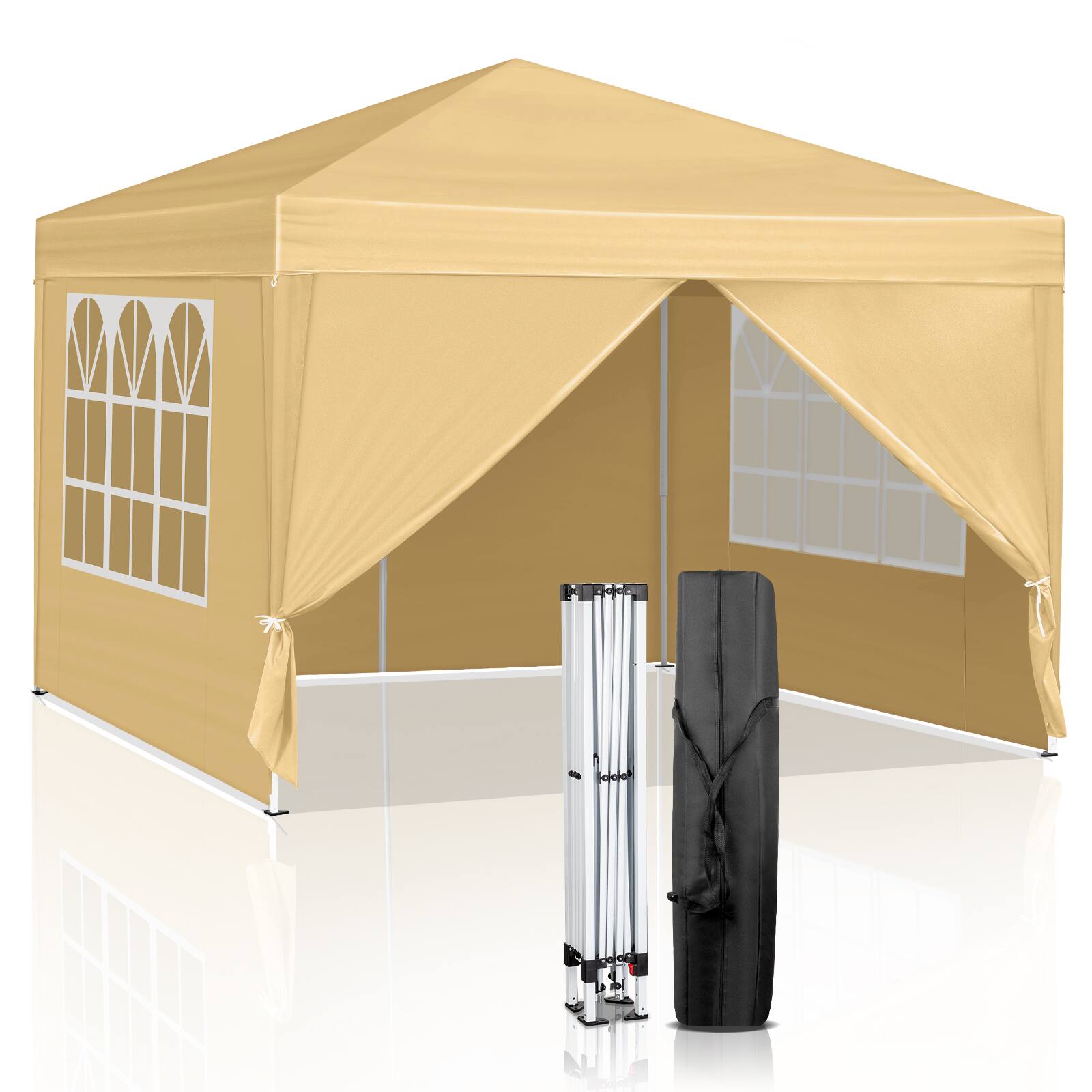 Front. Winado - 10x10 Pop Up Canopy Tent with 4 Sidewalls & Sandbags, Outdoor Pop Up Gazebo, Tents for Parties Easy up Canopy for Events.