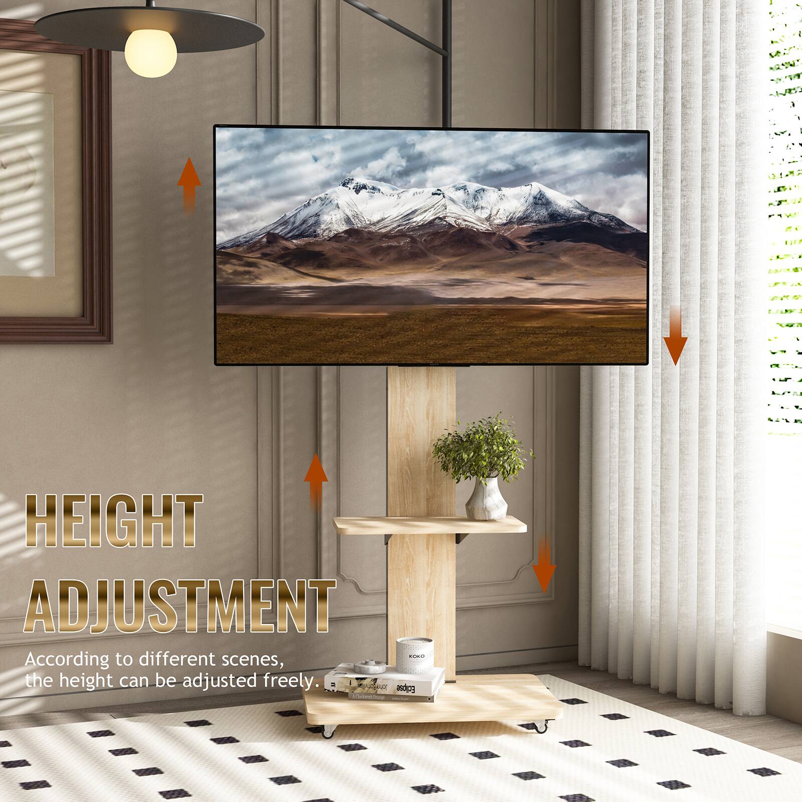 HEIGHT ADJUSTMENT  
According to different scenes, the height can be adjusted freely.