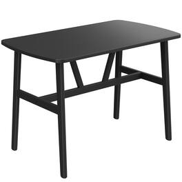 GOODSILO - Modern Rectangular Dining Table with Sturdy Metal Frame for 4-6 Person Kitchen and Dining Room - Black