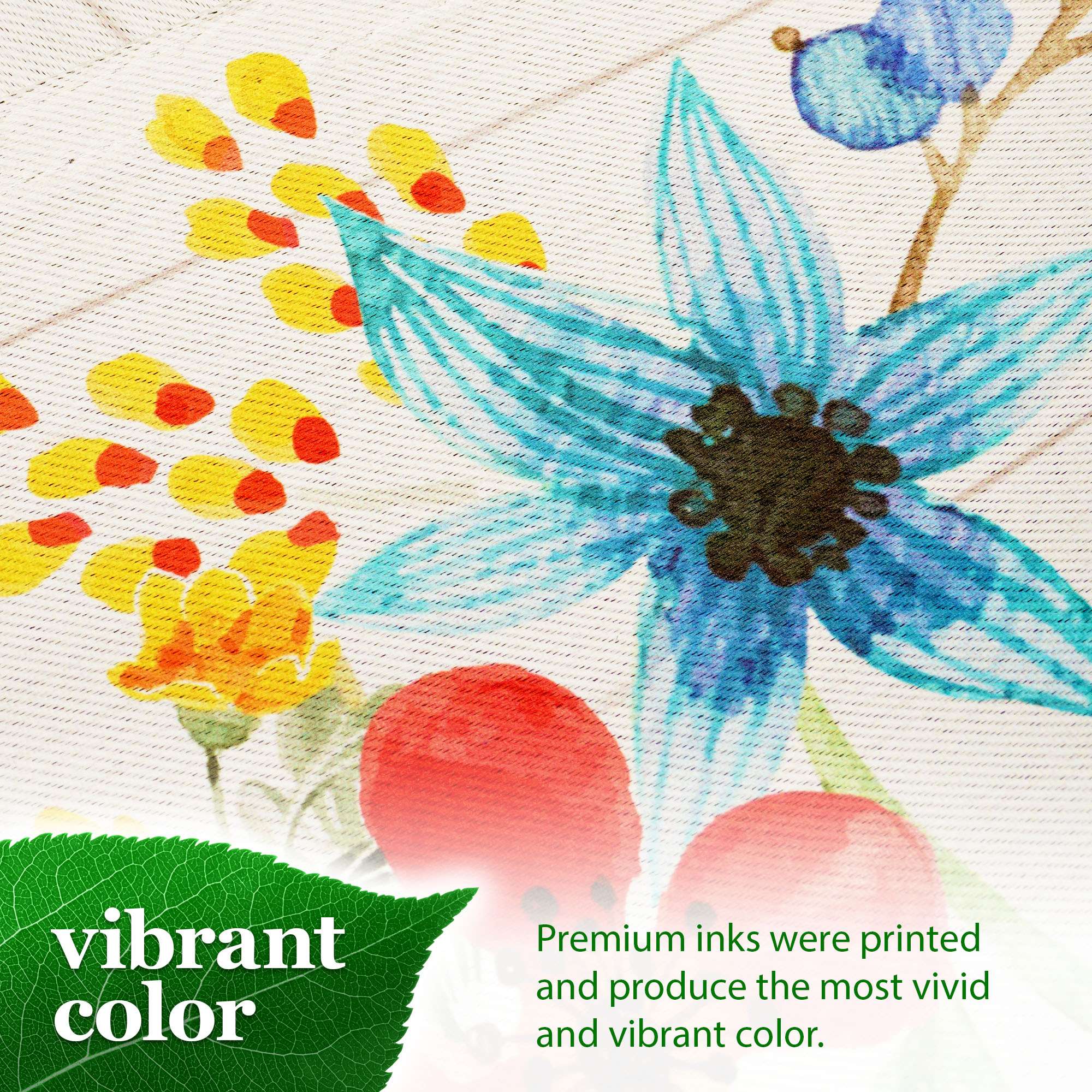 vibrant color

Premium inks were printed and produce the most vivid and vibrant color.