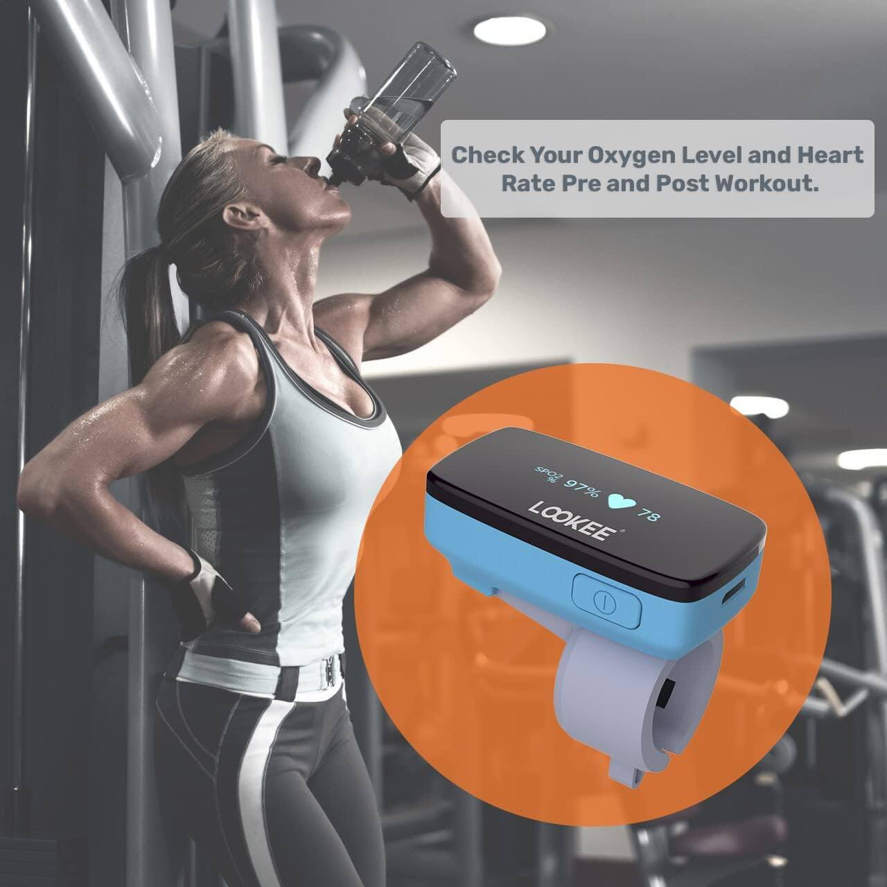 Check Your Oxygen Level and Heart Rate Pre and Post Workout.

SPO2 97%  
LOOKEE 78