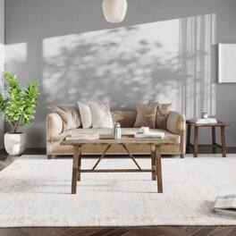 Emma + Oliver - Saul Solid Wood Farmhouse Trestle Coffee Table - Rustic Brown
