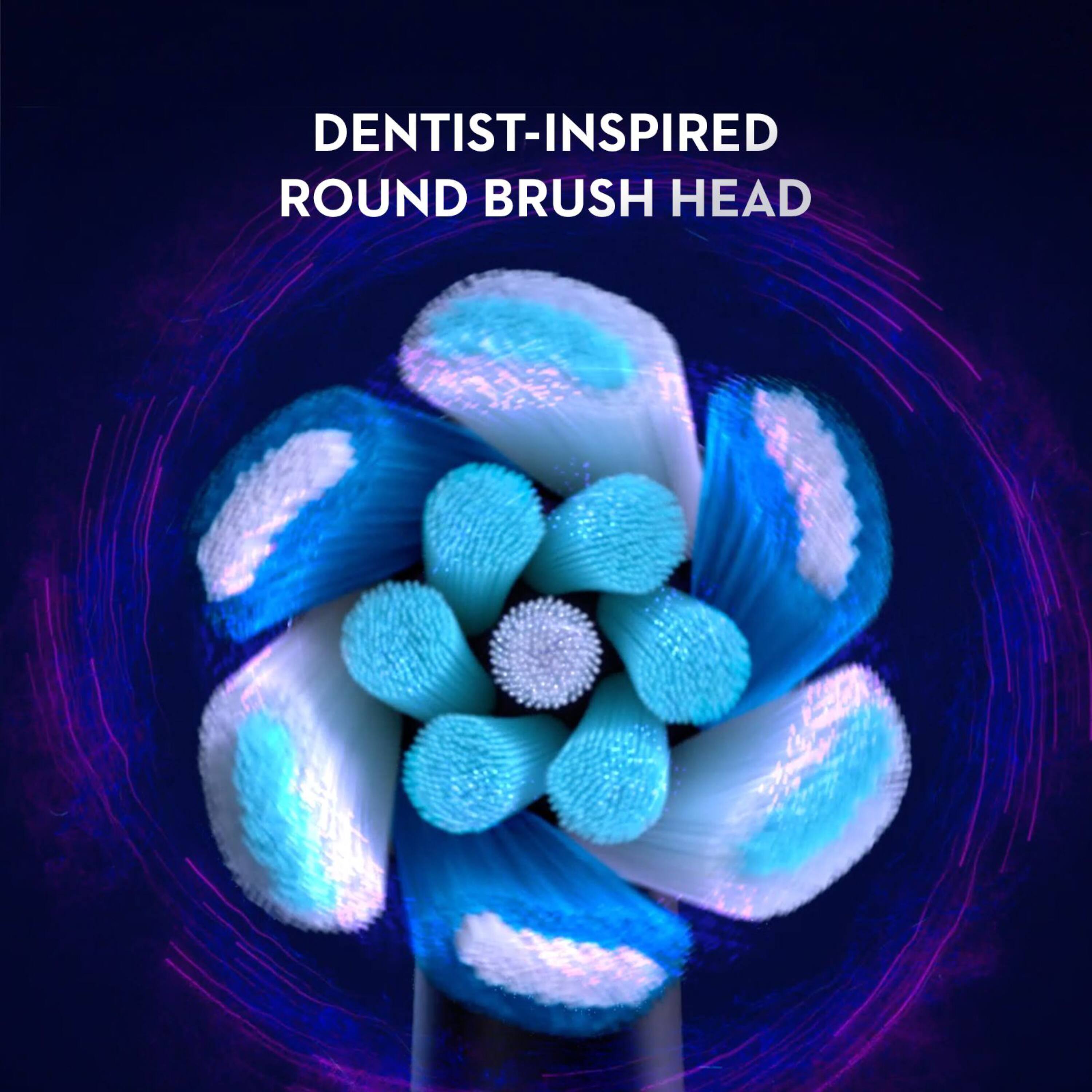 DENTIST-INSPIRED ROUND BRUSH HEAD