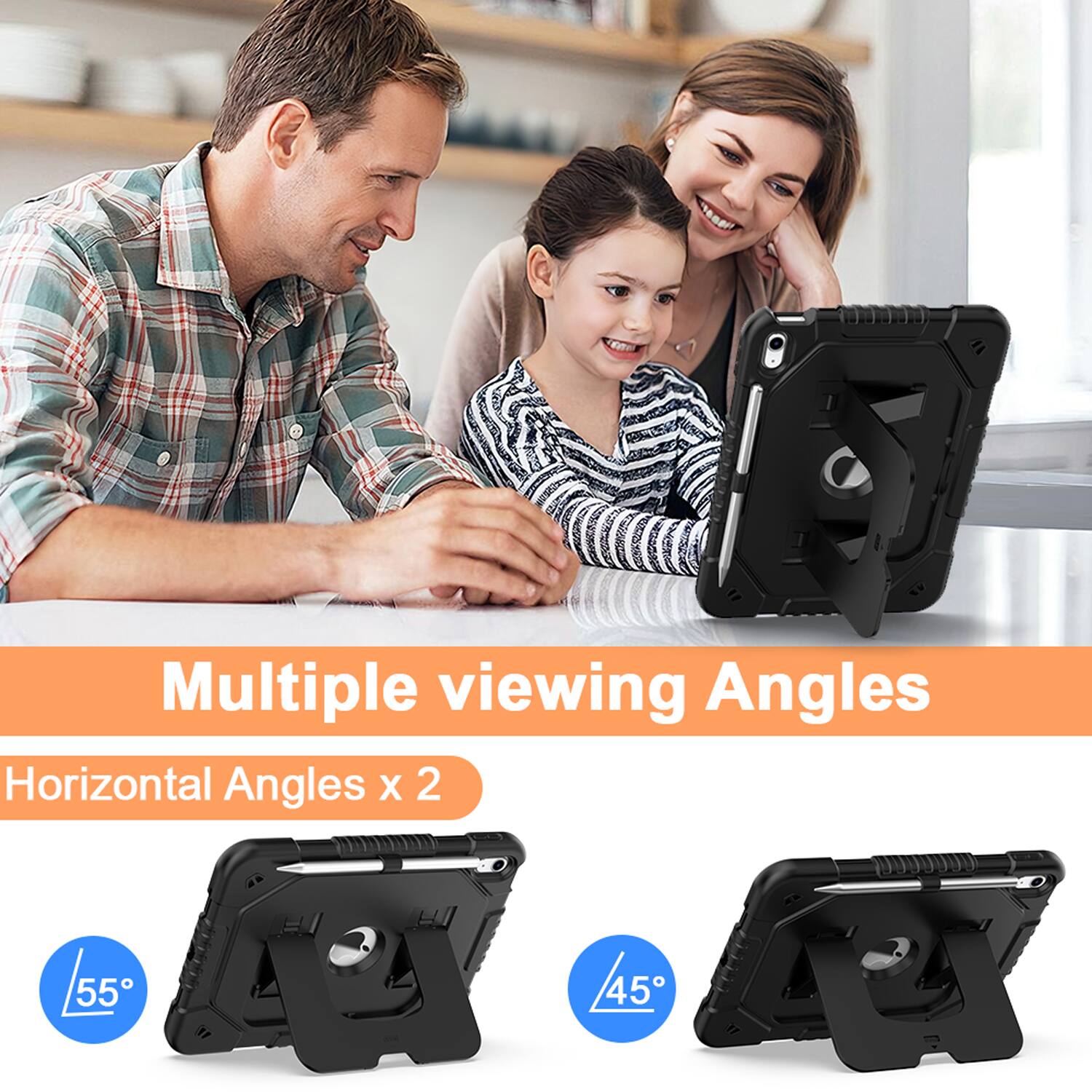 Multiple viewing Angles  
Horizontal Angles x 2  
55°  
45°