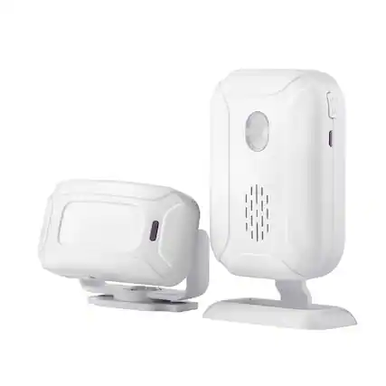 Front. Cluzine - Wireless PIR Motion Sensor Standard Doorbell, 5 Modes, Welcome Chime, Home Security Alarm.