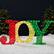 Front. Best Choice Products - Best Choice Products 32in 3-Piece 3D Lighted Christmas JOY Yard Decoration w/ 150 LED Lights, Stakes - Red/Gold/Green - Red/Gold/Green.