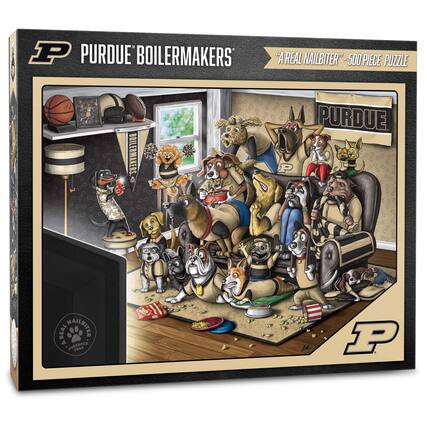 P Purdue Boilermakers "A Real Nailbiter" 500 Piece Puzzle Purdue P 8 Real Nailbiter A Purebred Fans