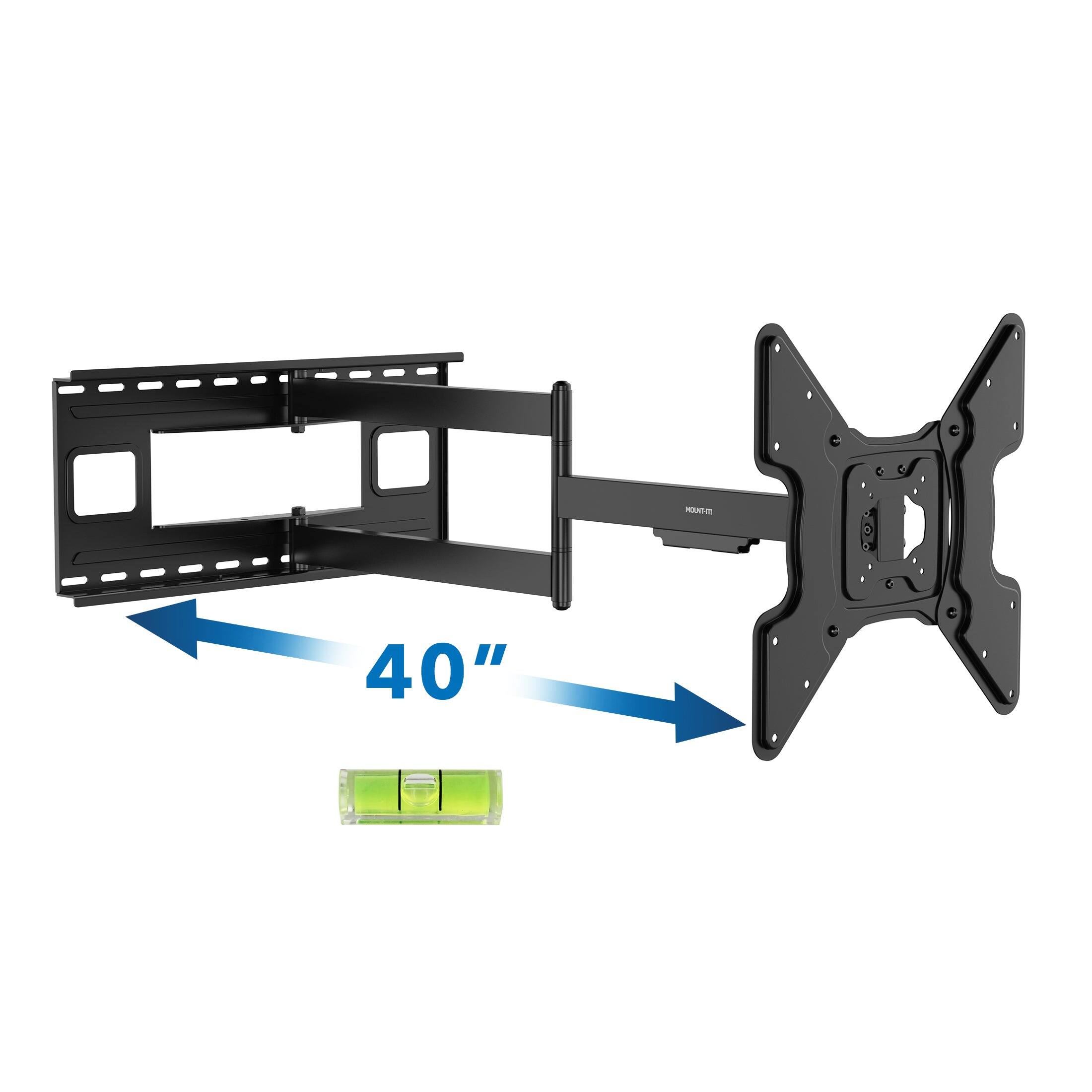 Alt View 5. Mount-It! - Full-Motion TV Wall Mount for 32–70″ (110 lb) with 40″ Extra-Long Extension - Black.