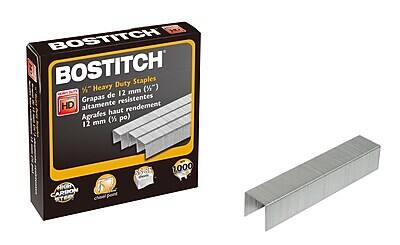 BOSTITCH Heavy Duty Staples  
12 mm (½")  
Grapas de 12 mm altamente resistentes  
Agrafes haut rendement 12 mm (½ po)  
1000 staples  
AKIR CARBON  
Chisel point
