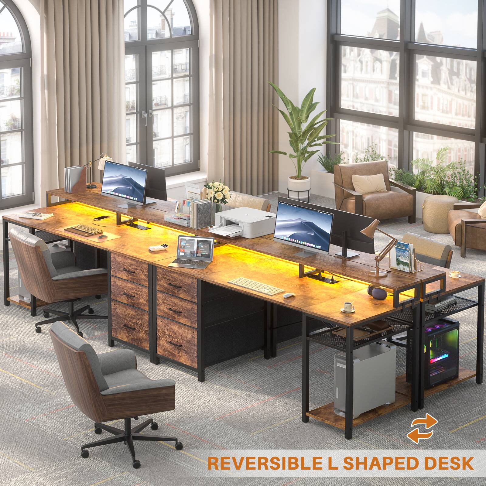 REVERSIBLE L SHAPED DESK