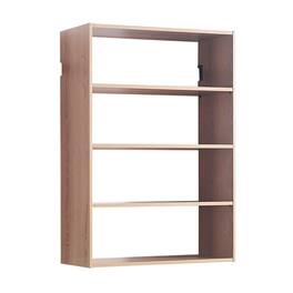Manhattan Lane - Vedz Wall Mount Adjustable Shelf, 4 Open Shelves, Melamine - Oak Brown