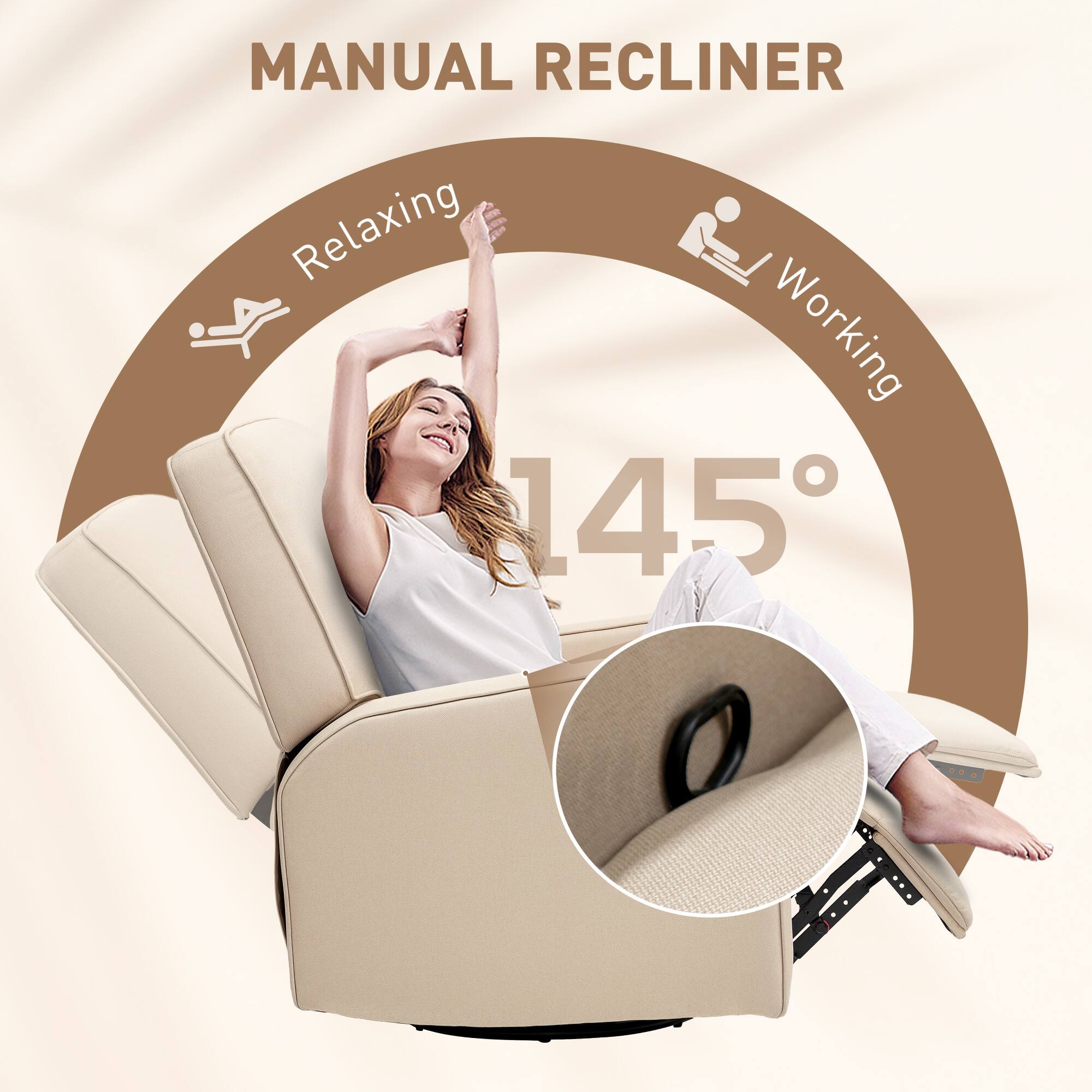 MANUAL RECLINER Relaxing Working 145°