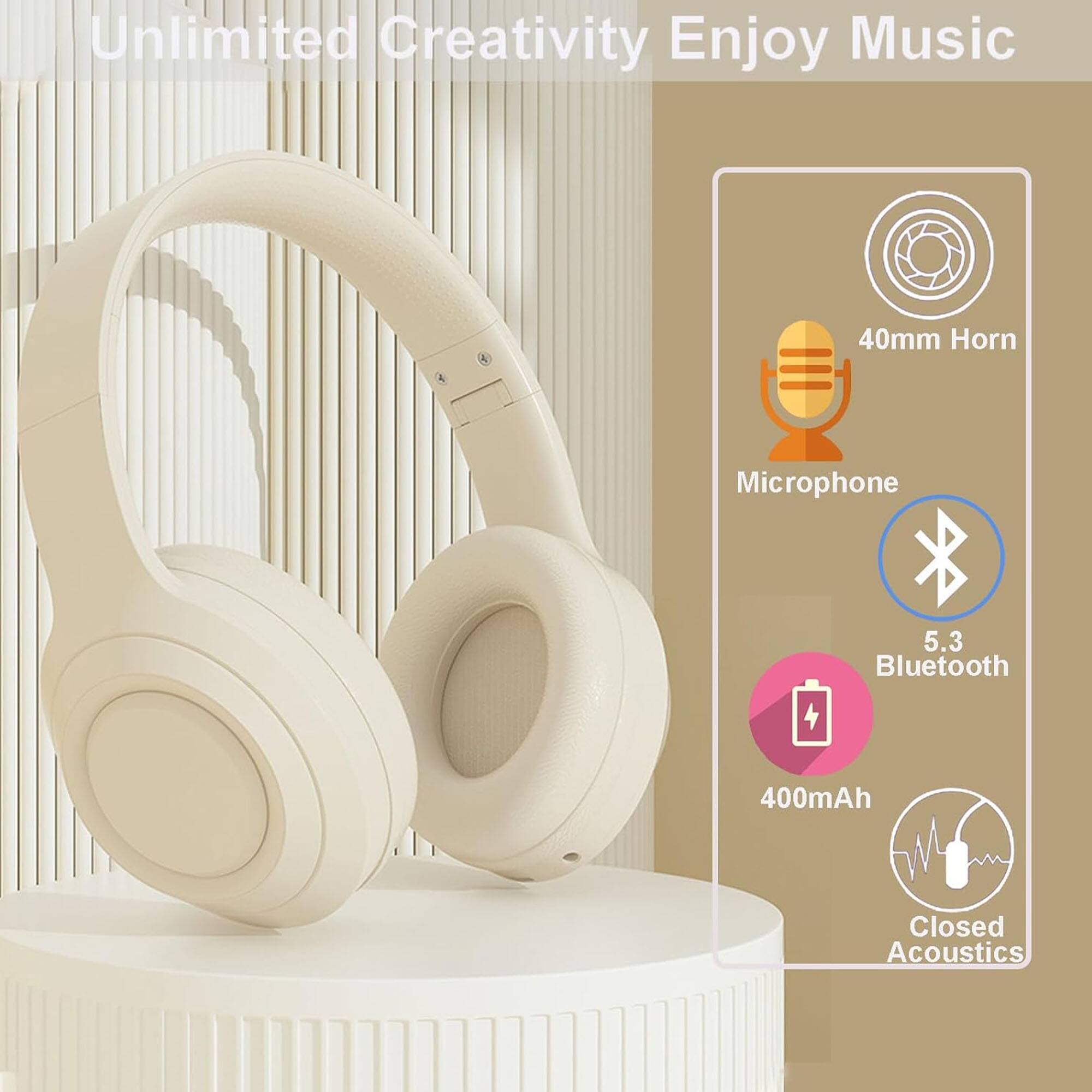 Unlimited Creativity Enjoy Music

- 40mm Horn
- Microphone
- 5.3 Bluetooth
- 400mAh
- Closed Acoustics