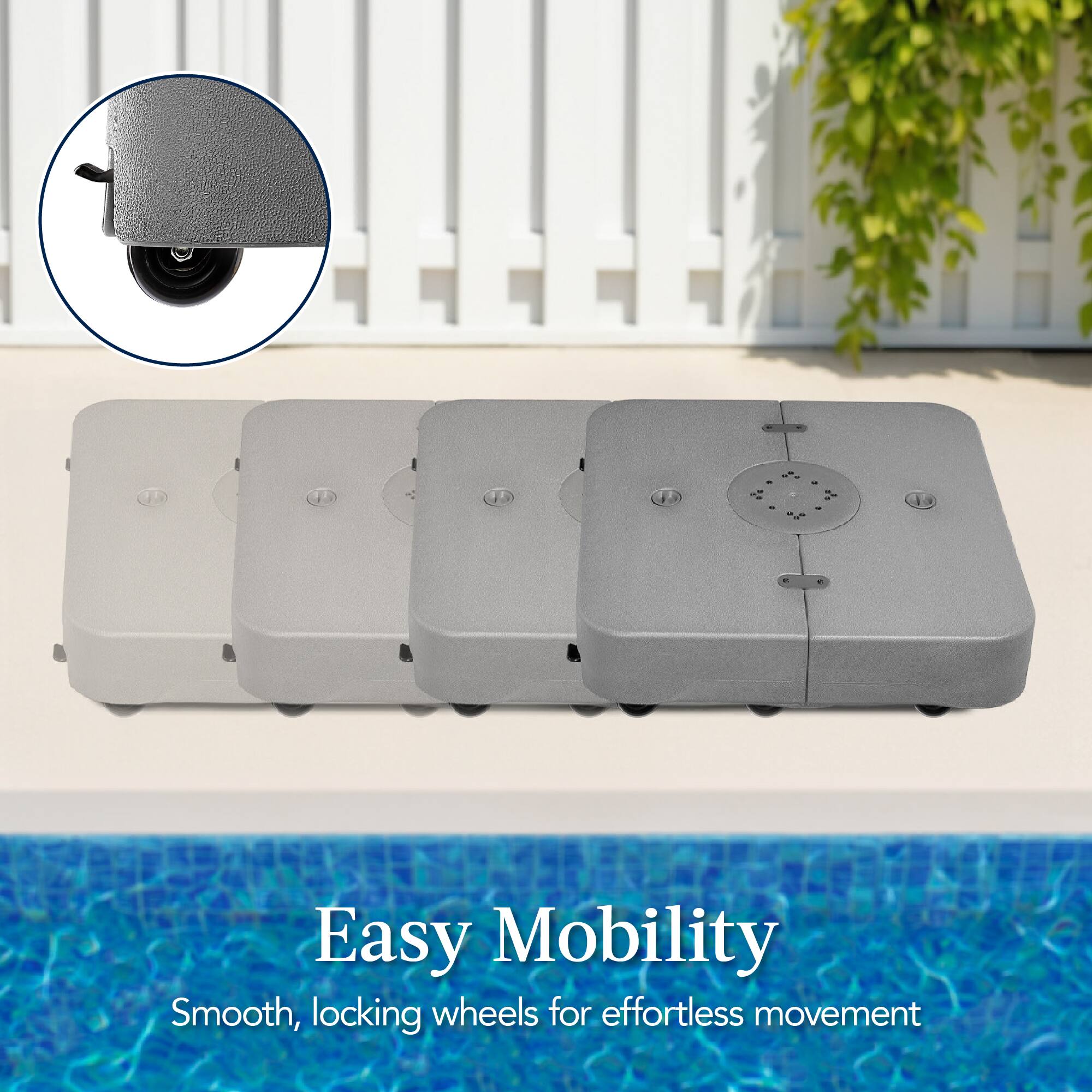 Easy Mobility: Smooth, locking wheels for effortless movement.