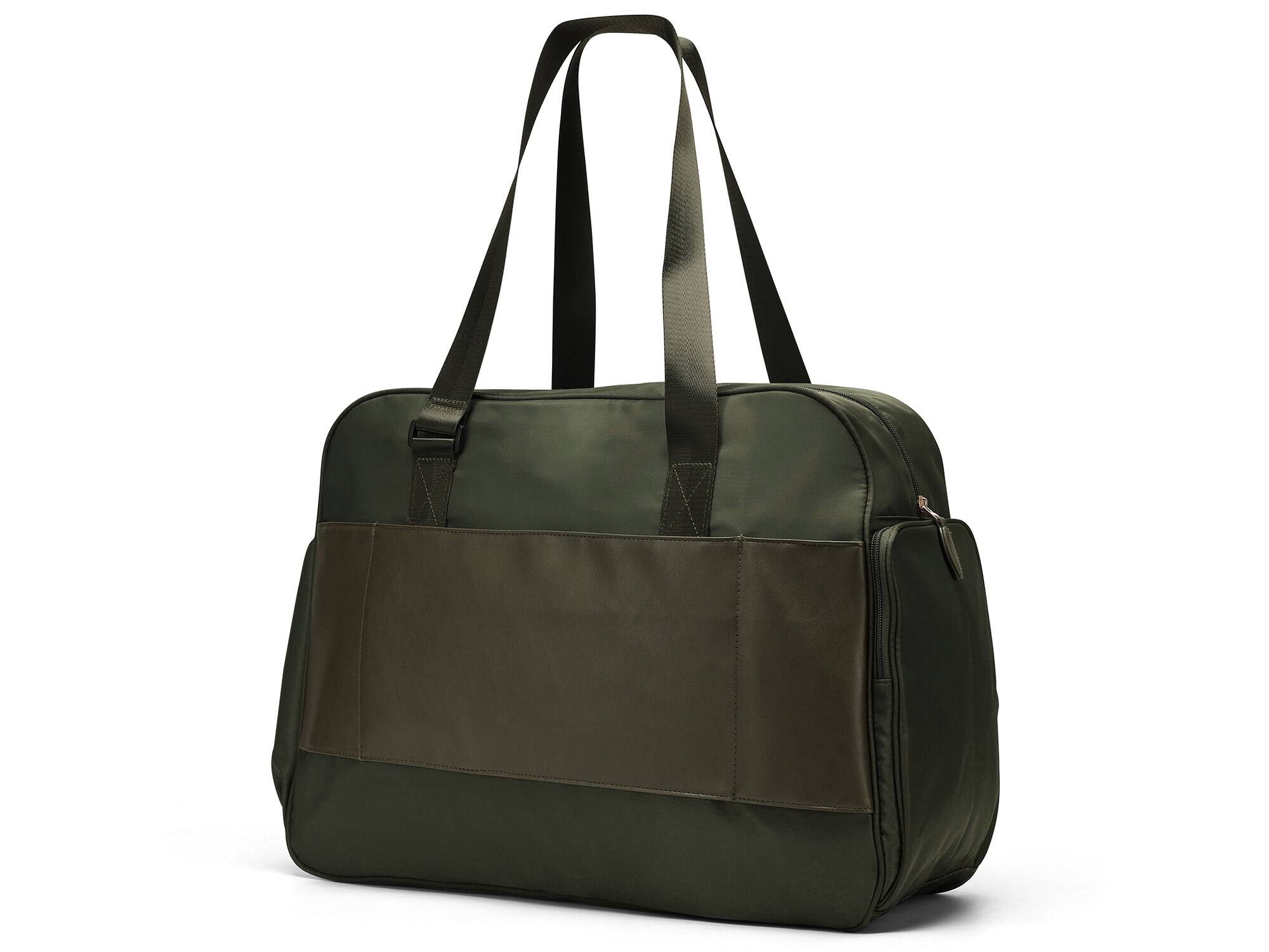 Alt View 4. Elle - ELLE Wayfarer 40L Monogram Weekender Duffel Bag | Olive Green - Olive Green.