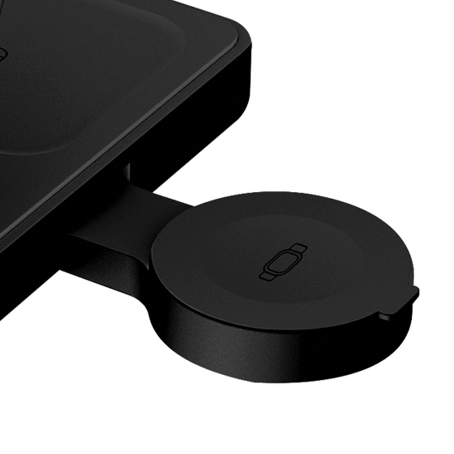 Back. Xyst - MagStation 3-in-1 Foldable Wireless Charging Dock, 15W Fast Charge - Black.