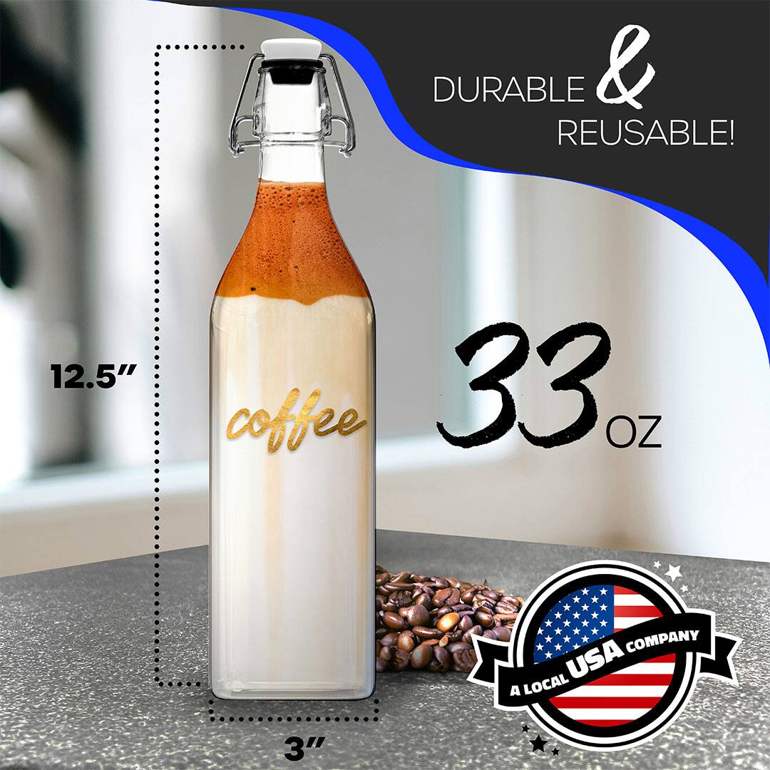 DURABLE & REUSABLE!  
12.5"  
coffee  
33 OZ  
3"  
A LOCAL USA COMPANY