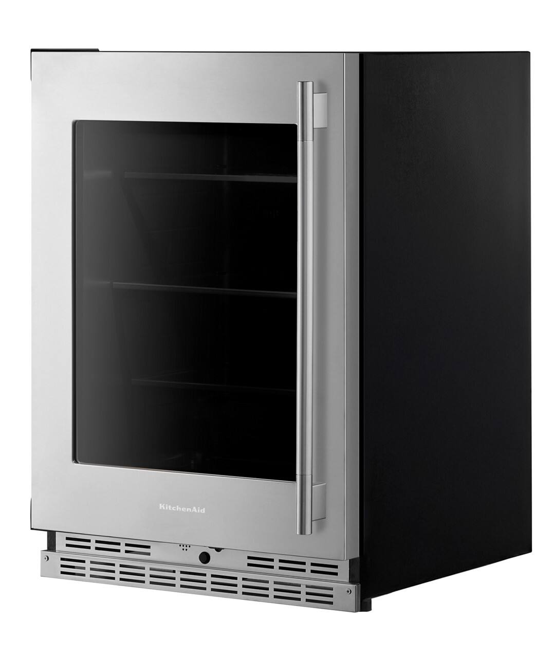 Alt View 7. KitchenAid - 5.2 Cu. Ft. Undercounter Refrigerator Glass Door and Shelves with Metallic Accents - PrintShield Stainless Finish.