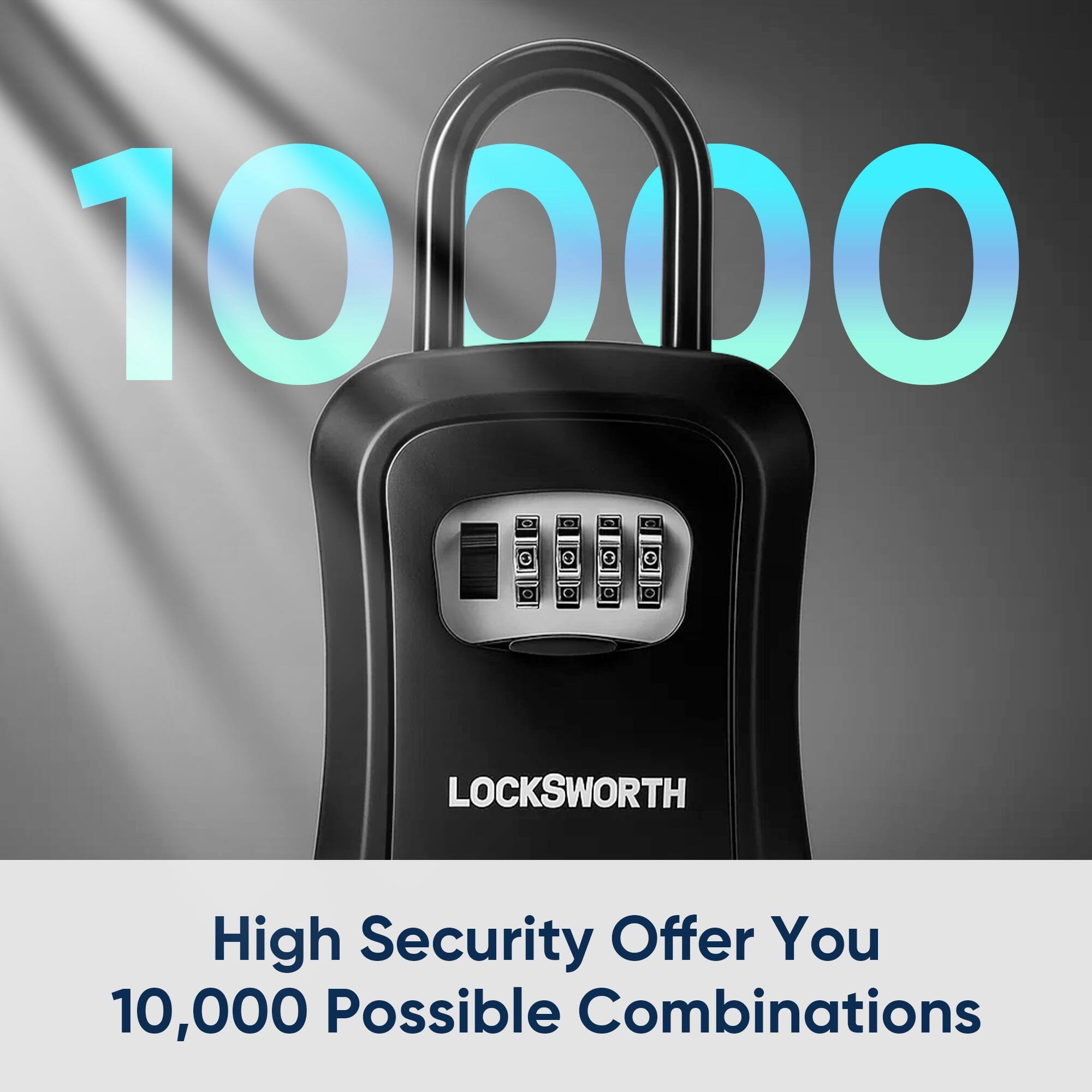 10 10000 C O C 3 3 . O + C LOCKSWORTH High Security Offer You 10,000 Possible Combinations